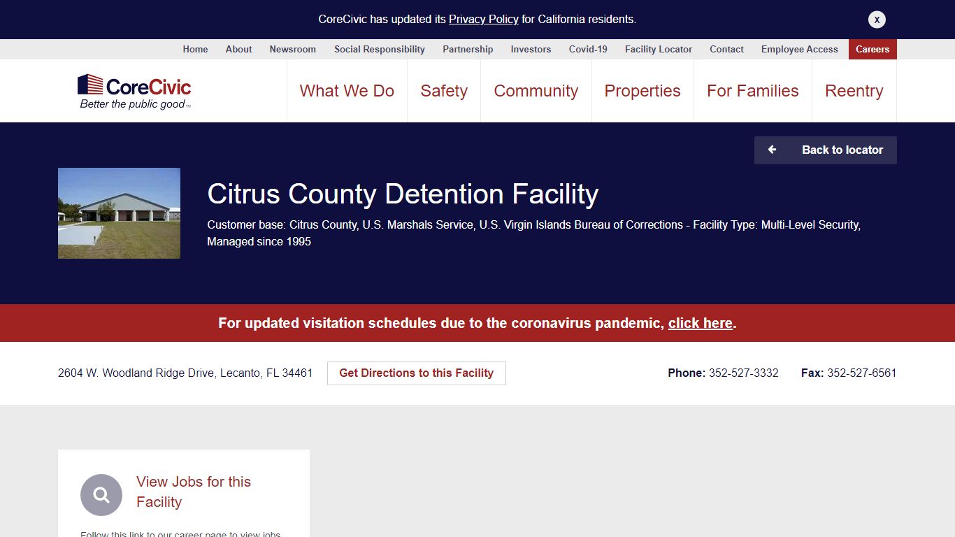 Citrus County Detention Facility - CoreCivic