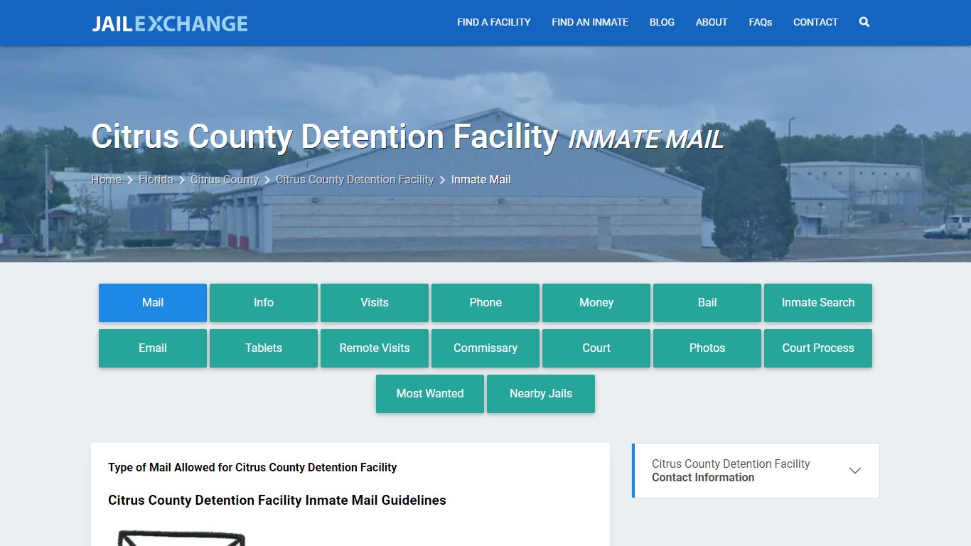 Inmate Mail - Citrus County Detention Facility, FL - Jail Exchange