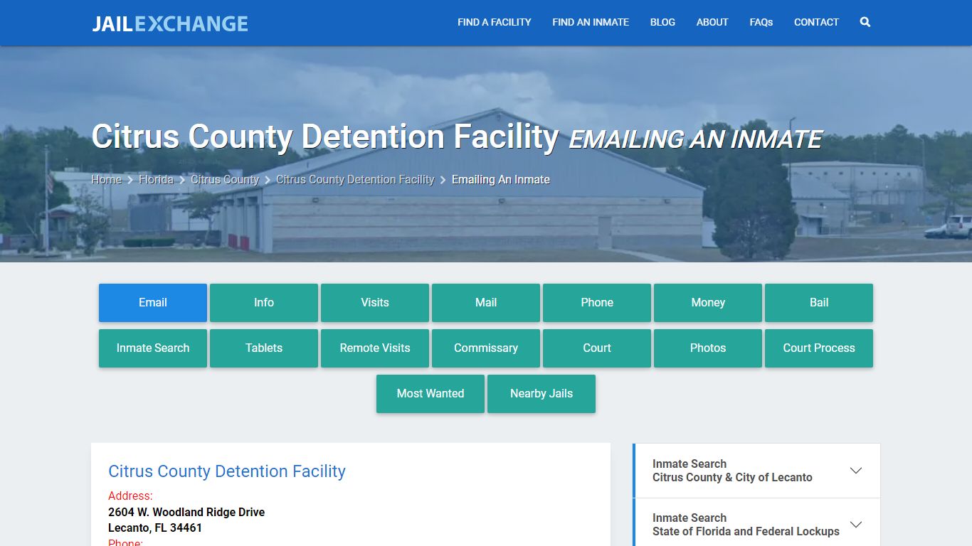 Inmate Text, Email - Citrus County Detention Facility, FL - Jail Exchange